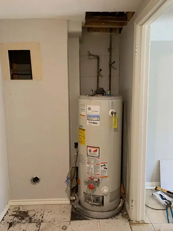 water heater in home after Houston water heater installation
