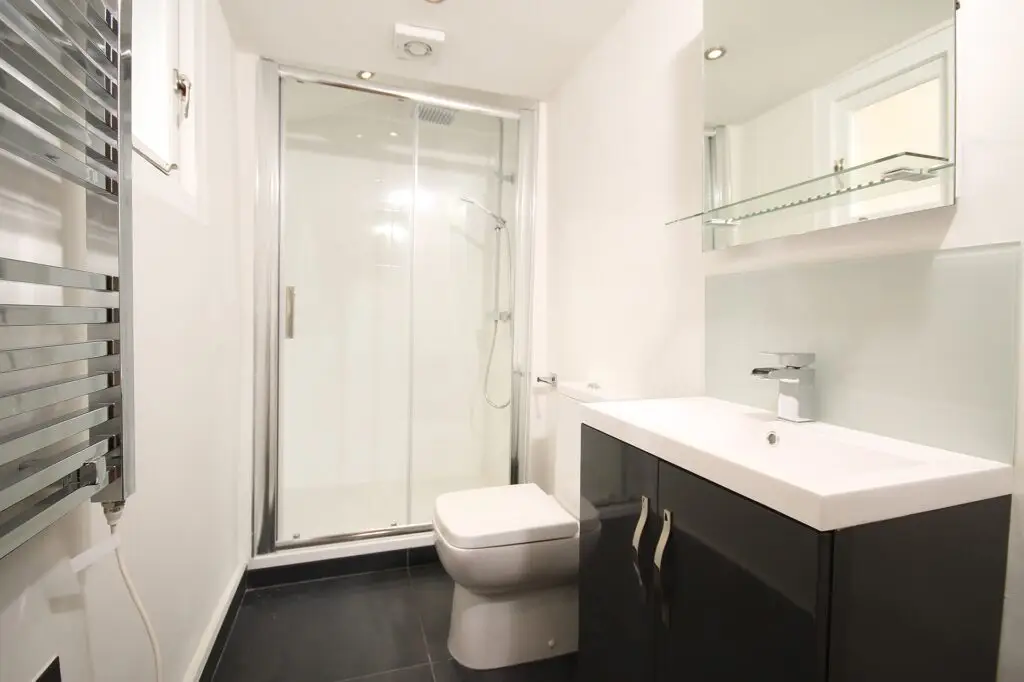 bathroom with walk in shower after Houston bathroom remodeling