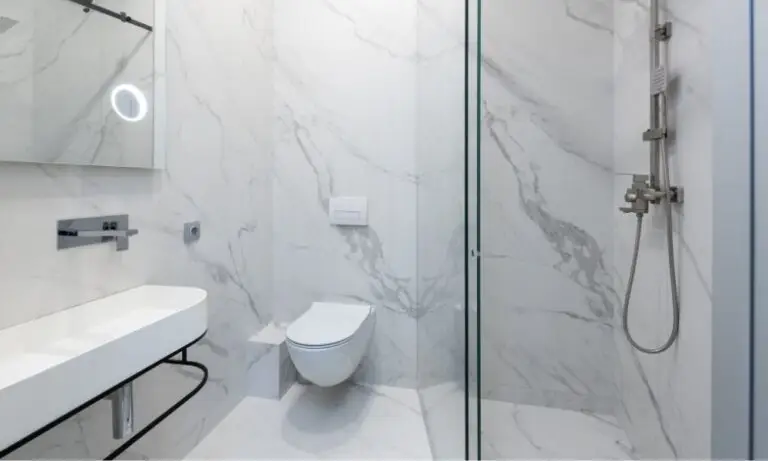 upgraded bathroom with modern toilet after Houston toilet repair