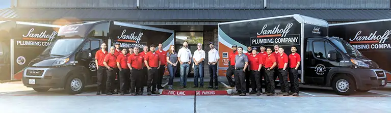 Santhoff Crew performing Houston plumbing services